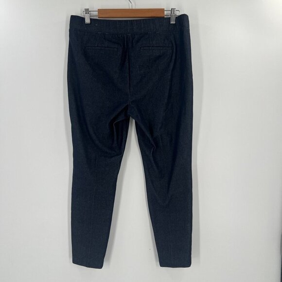 Talbots Womens Essex Ankle Pants 10P Cotton Blend Dark Wash Denim Look Slim Fit - Picture 7 of 9